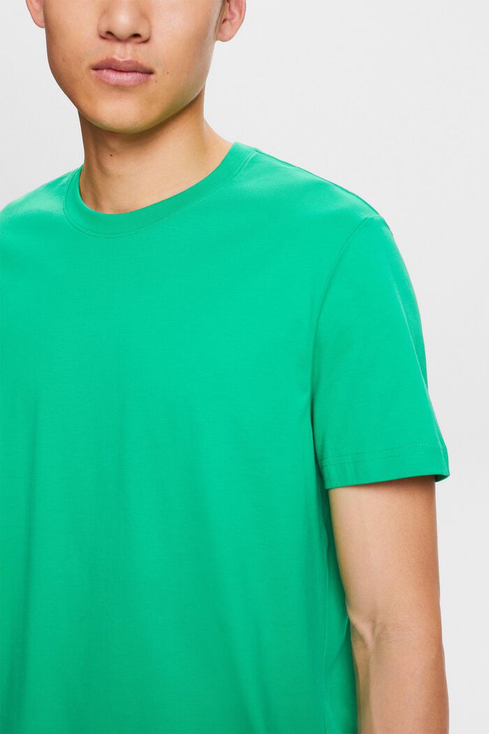 Pima Cotton-Jersey Crewneck T-Shirt, GREEN, detail image number 2