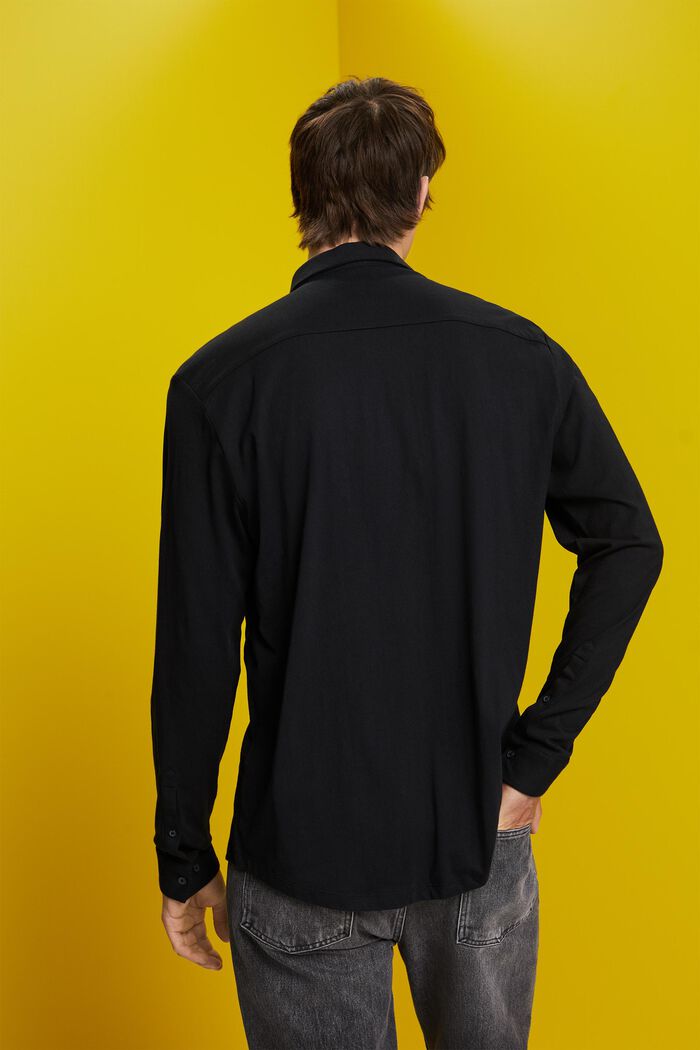Jersey long sleeve, 100% cotton, BLACK, detail image number 3