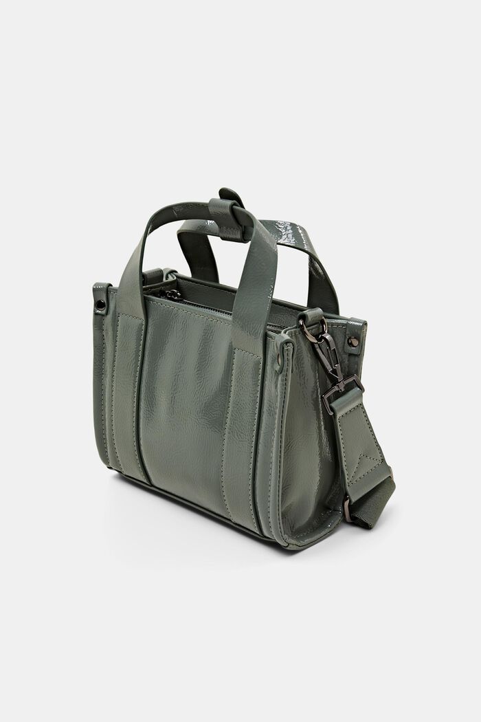 Handbag with removable shoulder strap, DUSTY GREEN, detail image number 2