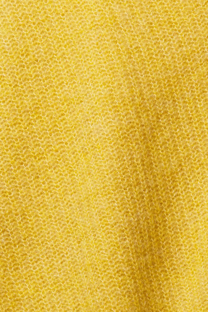 Alpaca blend: knit cardigan, DUSTY YELLOW, detail image number 1