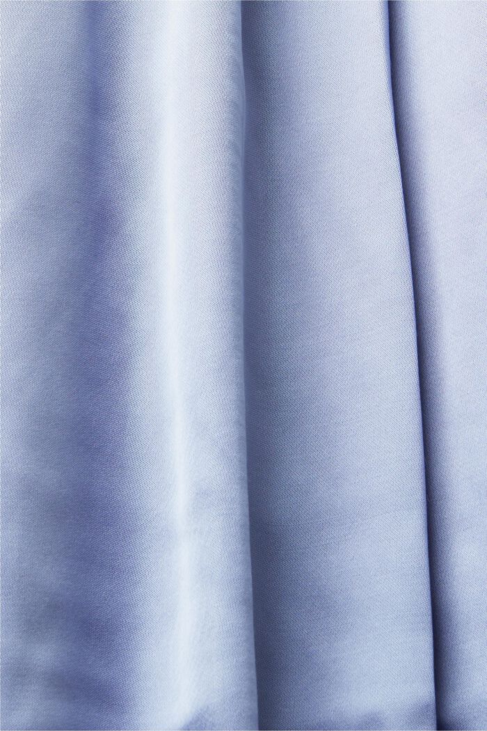 Satin Tie Shoulder Midi Dress, LIGHT BLUE LAVENDER, detail image number 5