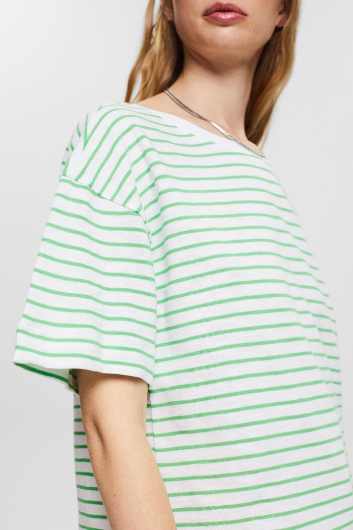 striped T-shirt, GREEN, detail image number 2