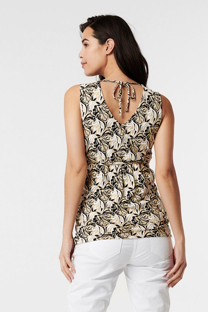 Shirt with floral pattern, BEIGE COLORWAY, detail image number 2