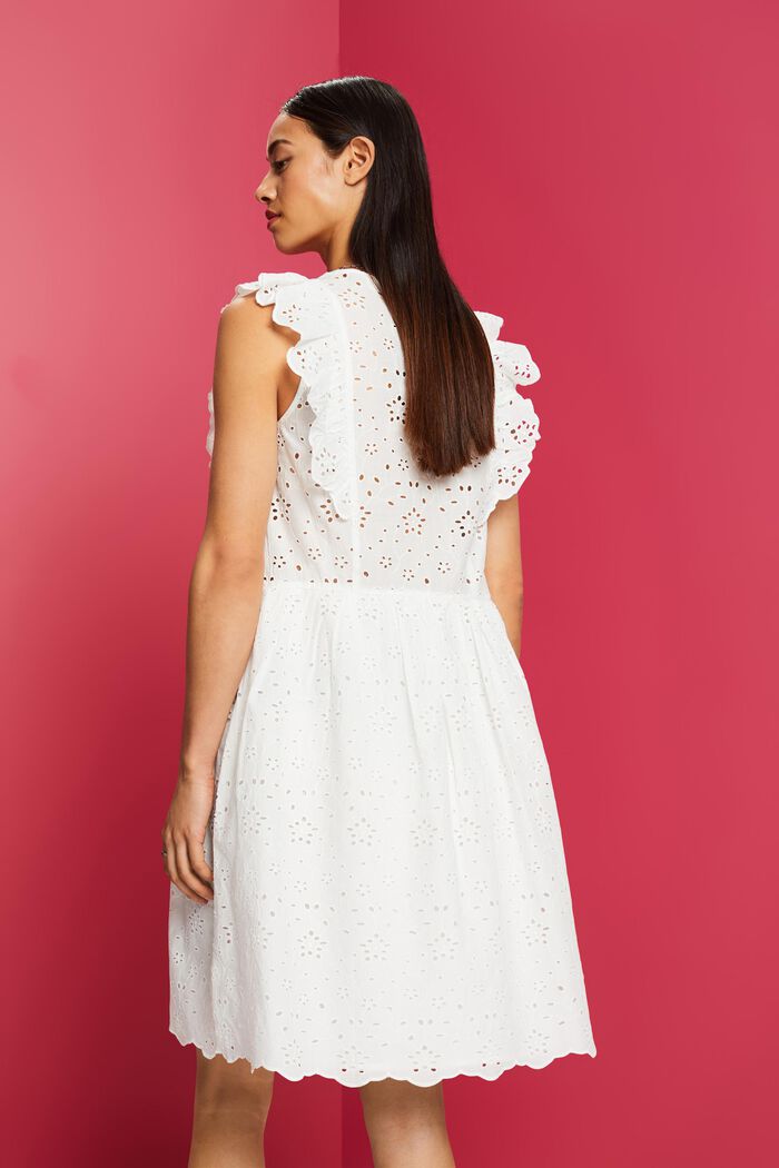 Cotton lace dress, OFF WHITE, detail image number 3