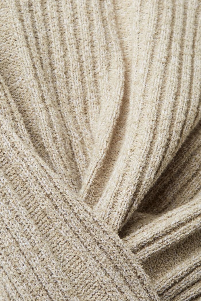 Ribbed cotton cardigan, DUSTY GREEN, detail image number 5