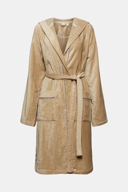 Suede bathrobe made of 100% cotton, MOCCA, overview