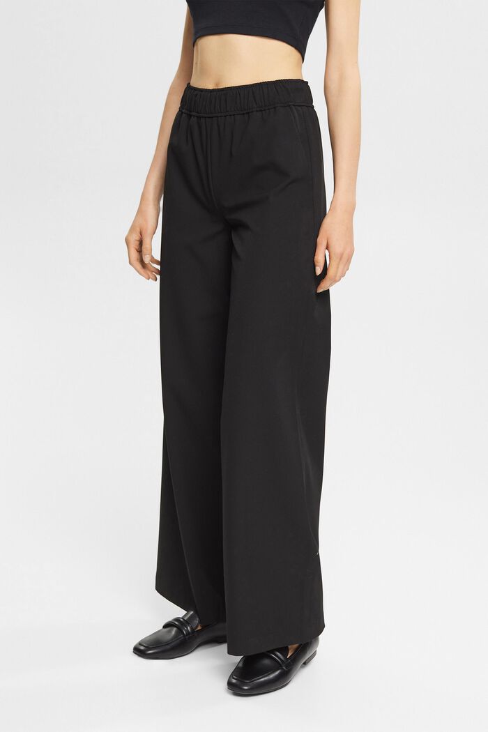 Wide leg trousers, BLACK, detail image number 2