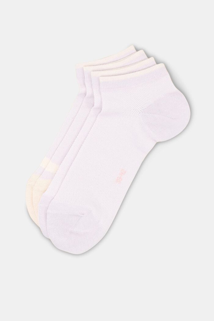 2-pack mesh sneaker socks, organic cotton, ANEMONE, detail image number 0