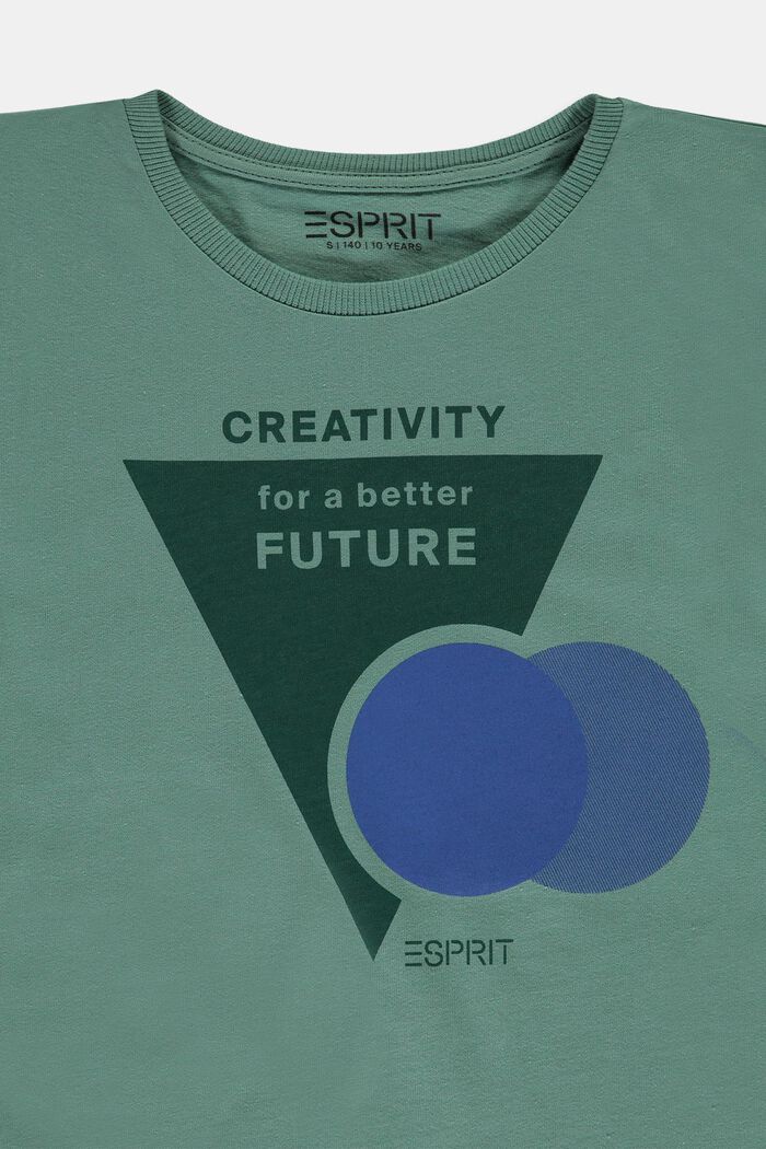 T-shirt with print, DUSTY GREEN, detail image number 2