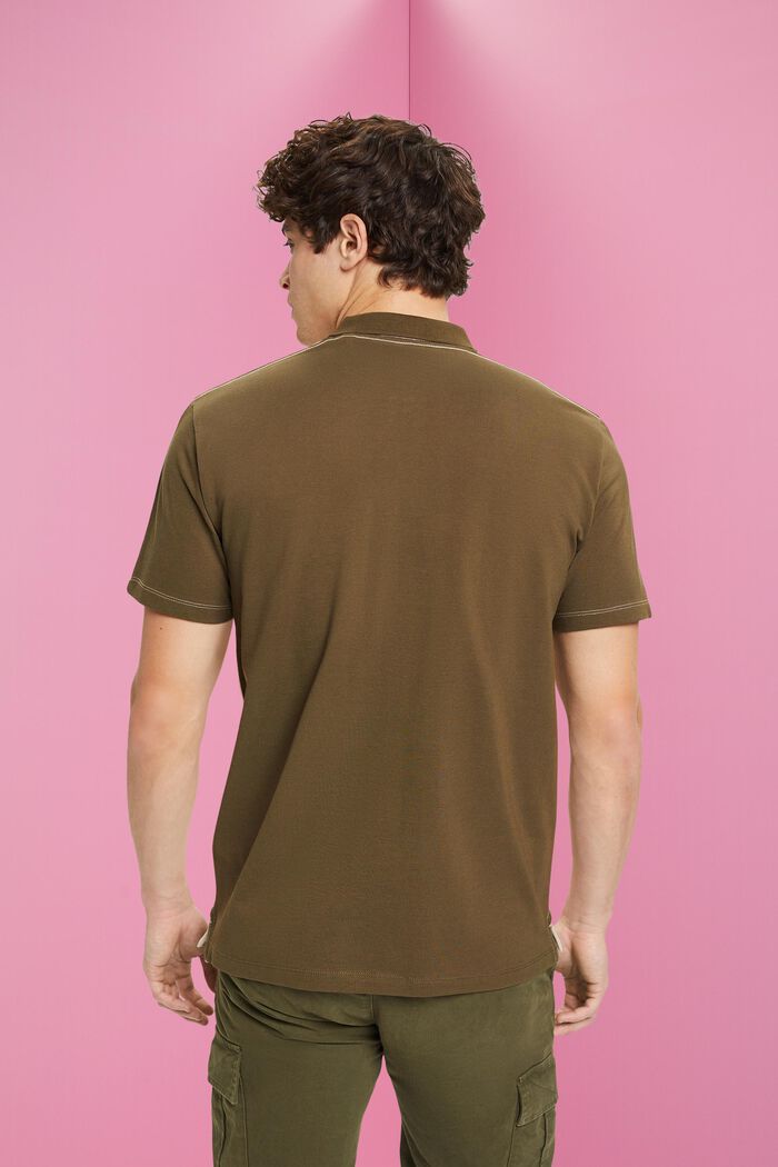 Two-tone polo shirt, LIGHT TAUPE, detail image number 3