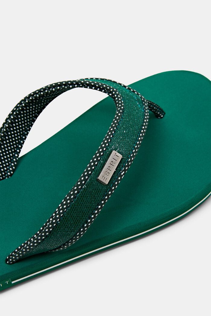Sparkly flip flops, GREEN, detail image number 1