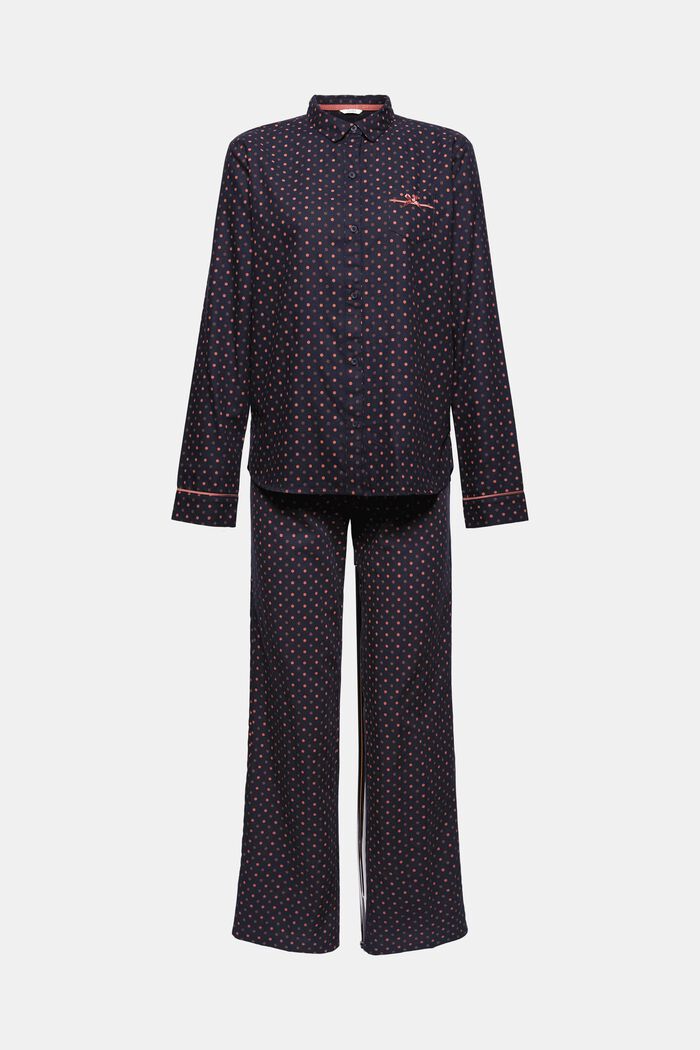 Pyjamas with a polka dot print, 100% organic cotton