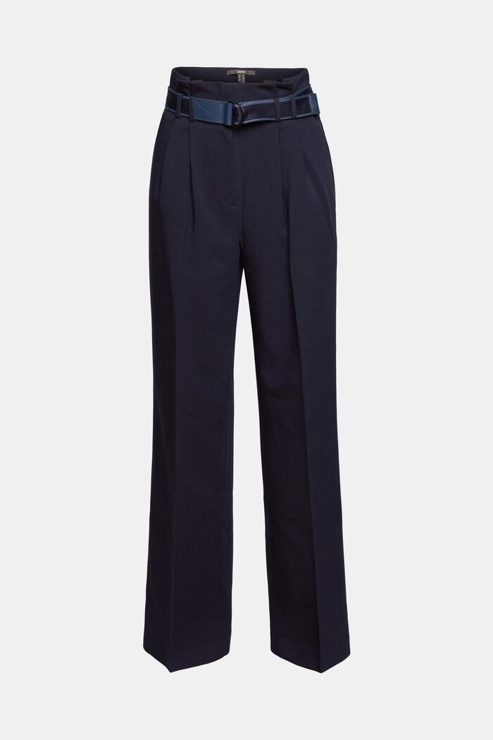 Paperbag wide-leg trousers