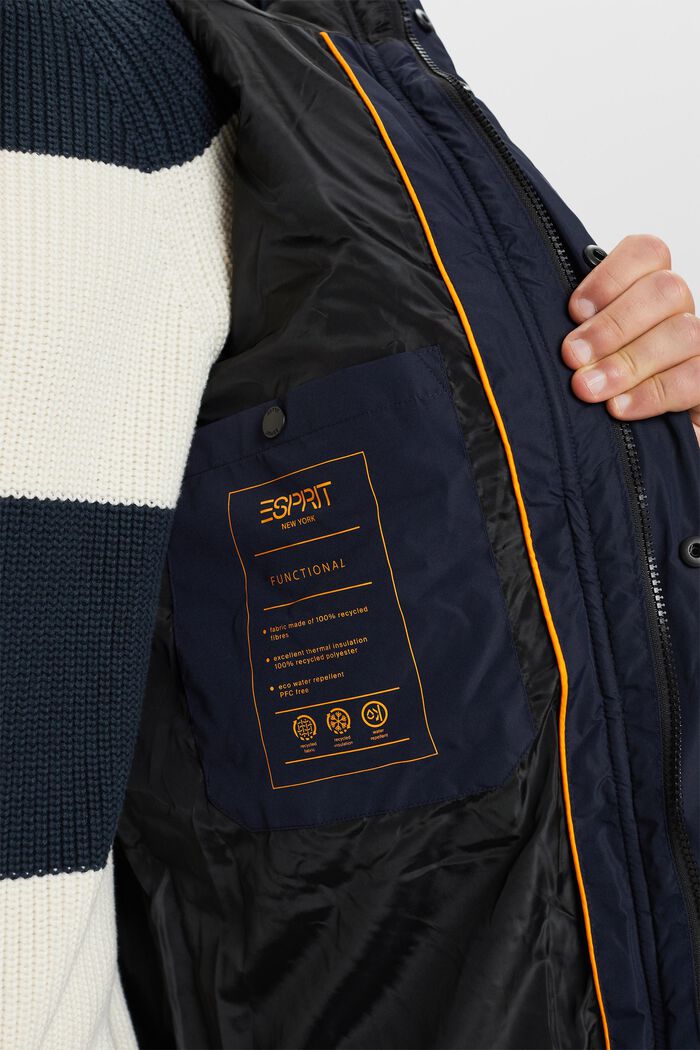 Quilted Puffer Jacket, NAVY, detail image number 4