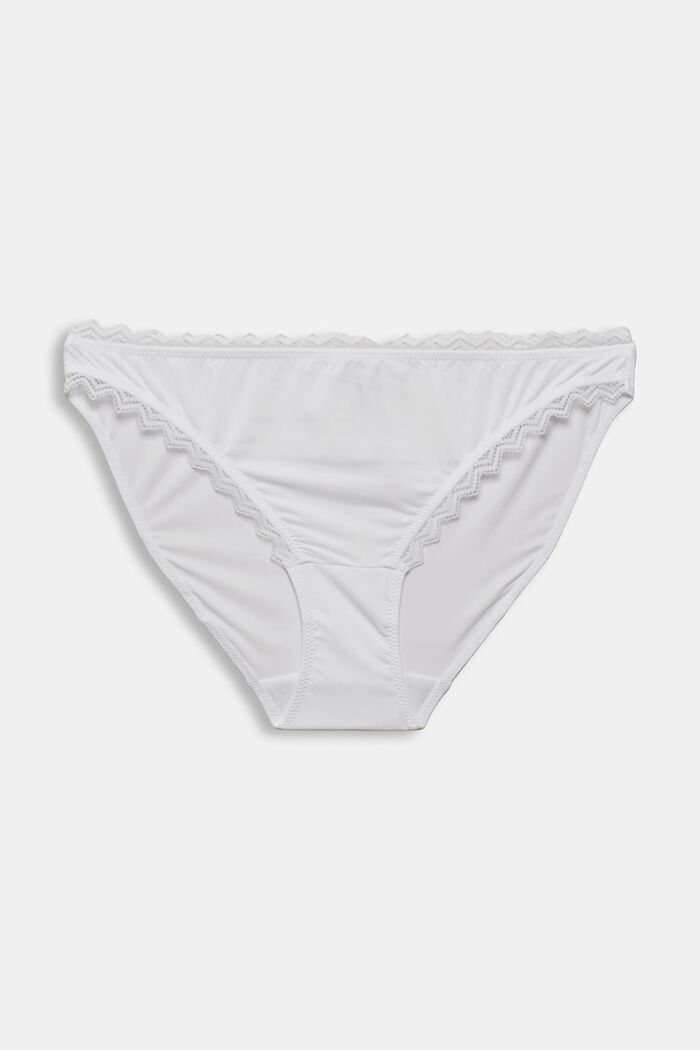 Recycled: hipster briefs with lace, WHITE, overview