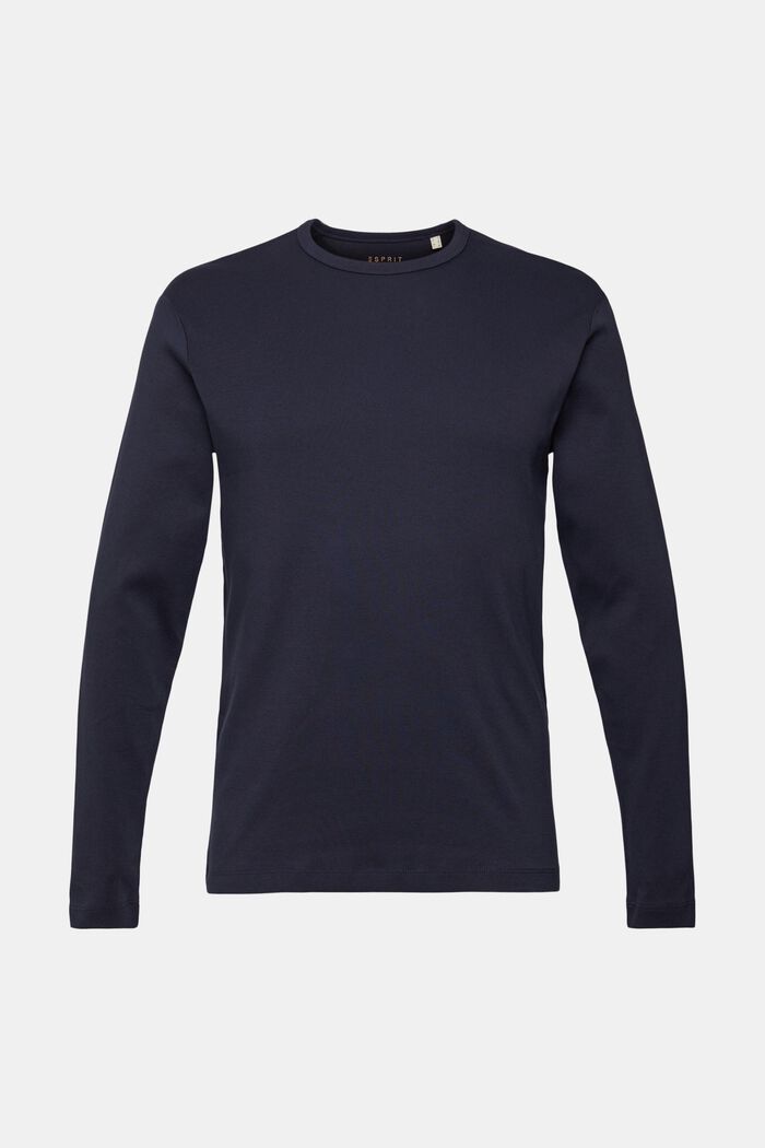 Jersey long sleeve top, NAVY, detail image number 6