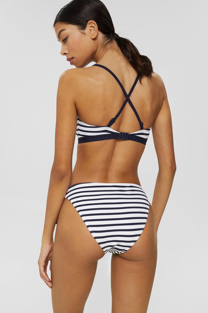 Recycled: striped bikini briefs, NAVY, detail image number 2