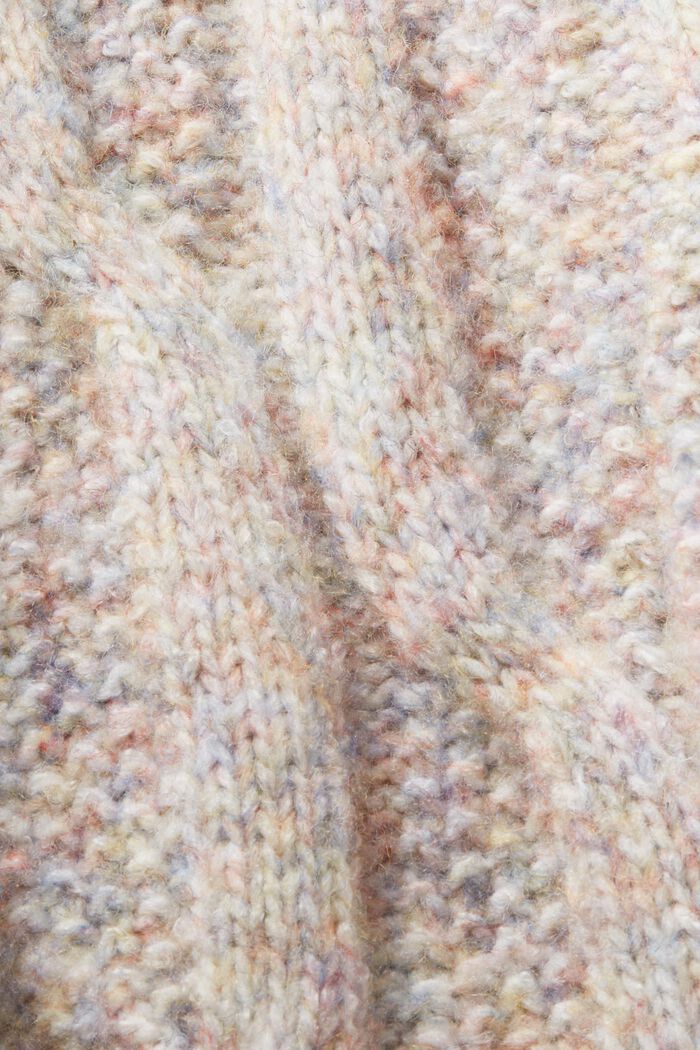 Cable-Knit Rollneck Sweater, PASTEL BLUE, detail image number 5