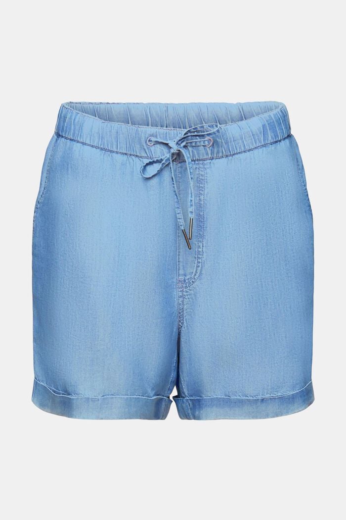 Faux denim shorts made of TENCEL™, BLUE MEDIUM WASHED, detail image number 7
