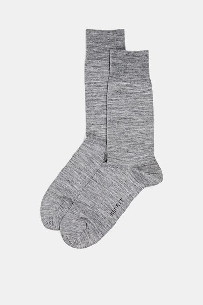 Double pack of fine knit socks with new wool