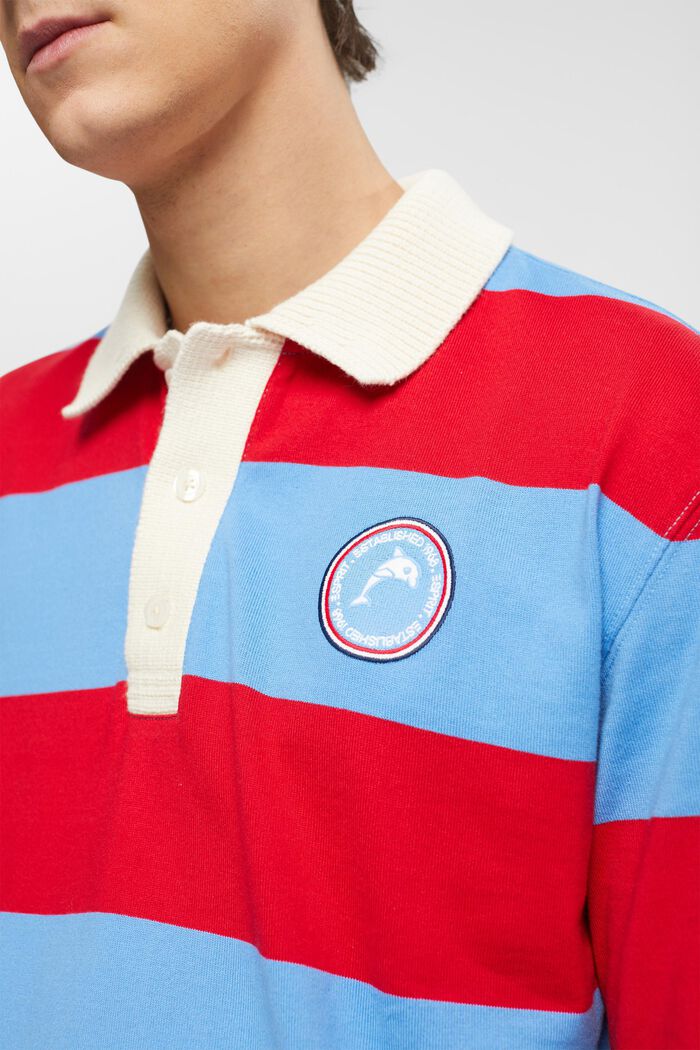 Striped rugby polo, LIGHT BLUE LAVENDER, detail image number 2