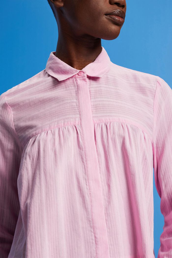 Flounced cotton blouse, LILAC, detail image number 2