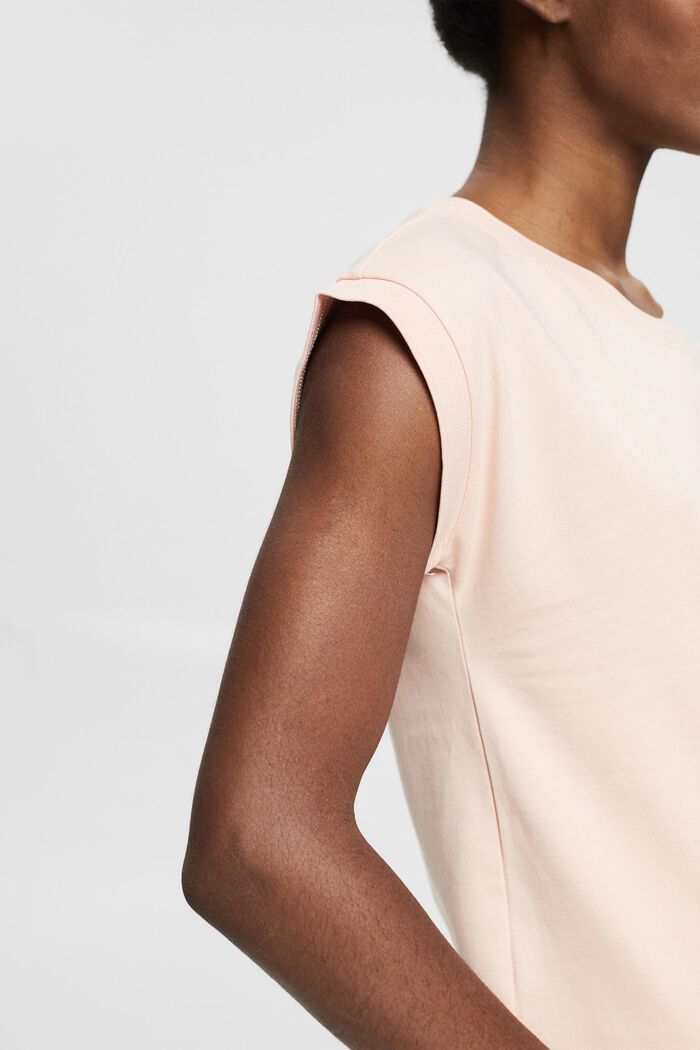 Plain-coloured jersey T-shirt, NUDE, detail image number 2
