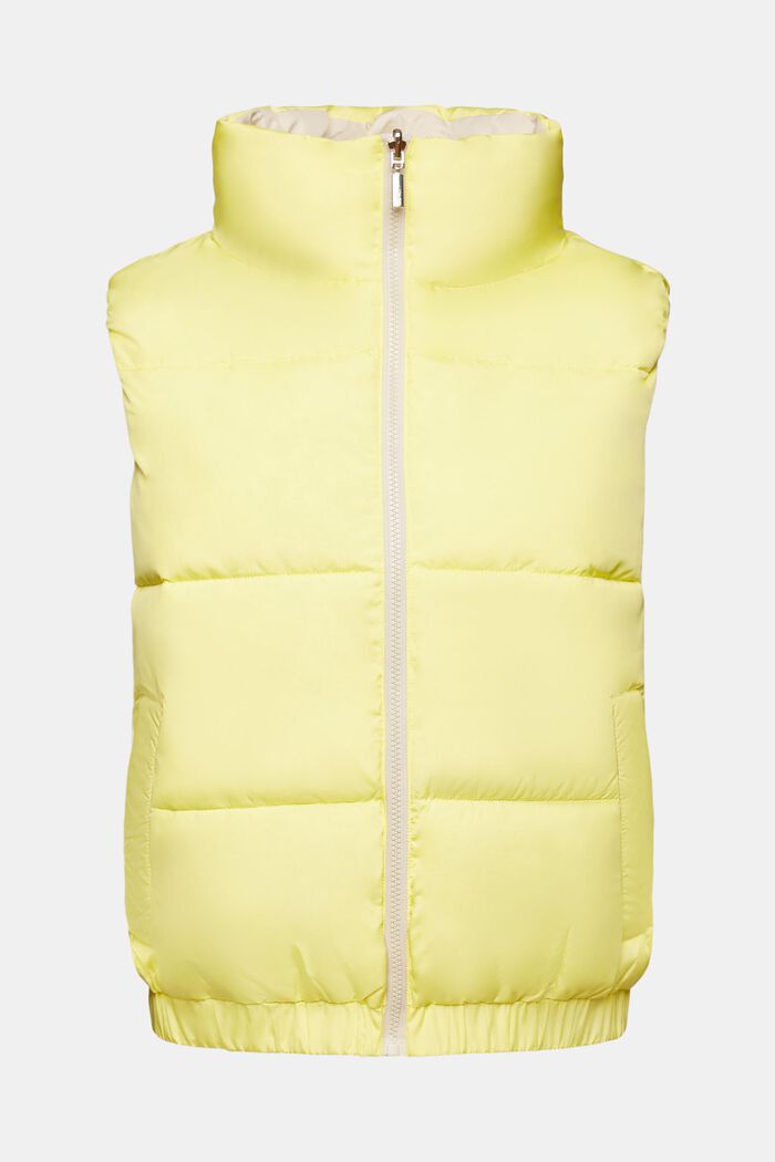 Reversible Puffer Vest, LIGHT YELLOW, detail image number 5