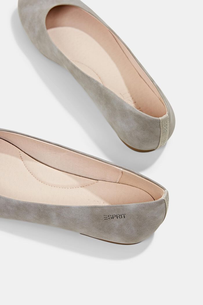 Faux leather ballerinas, GREY, detail image number 4