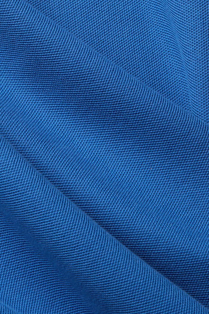 Long sleeve piqué polo shirt, BLUE, detail image number 5