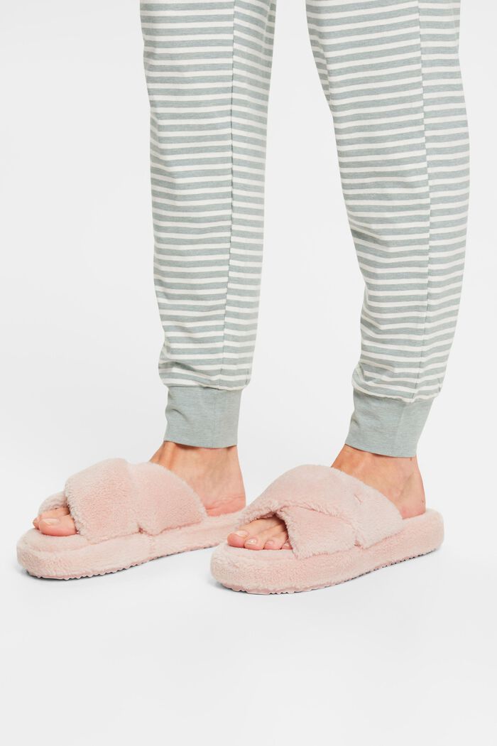 Open-toe home slippers, PASTEL PINK, detail image number 1
