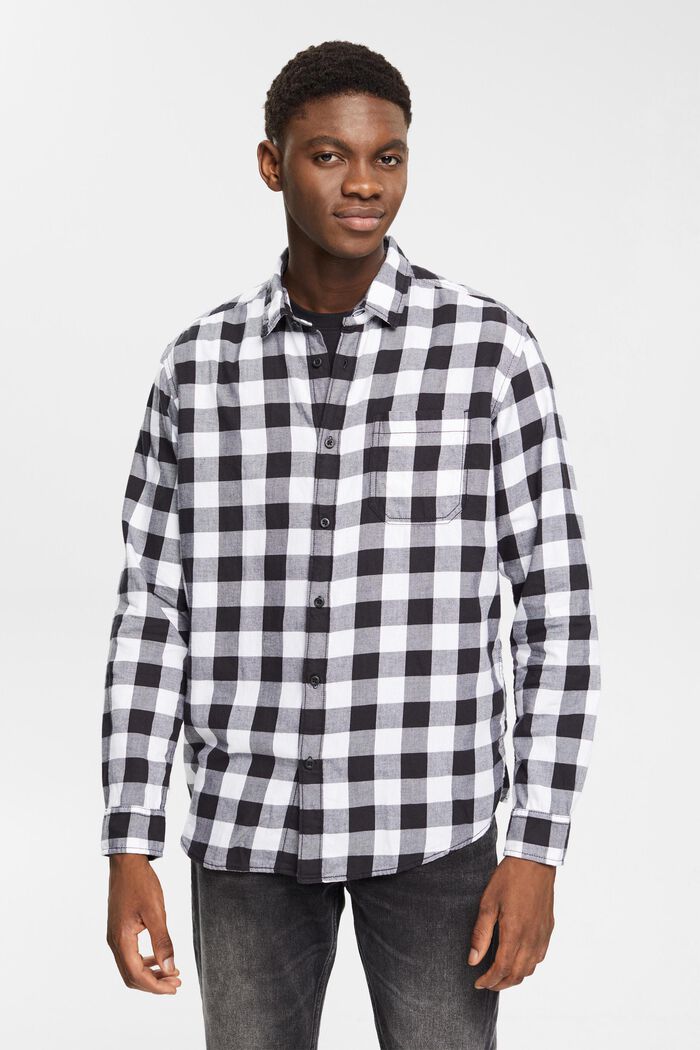 Vichy-checked flannel shirt of sustainable cotton