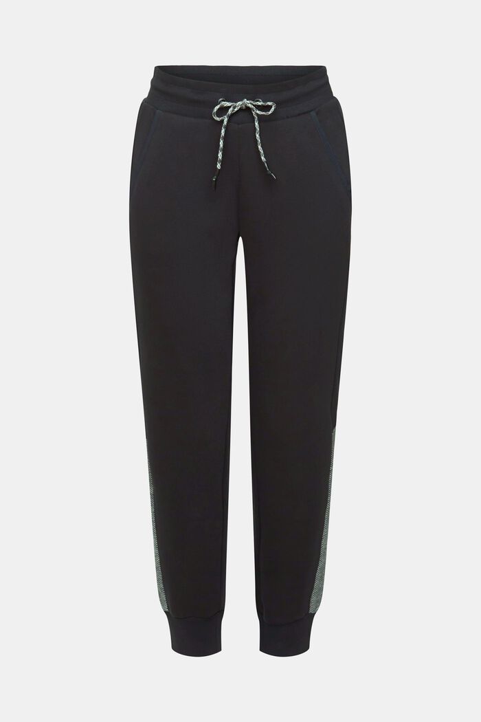 Joggers with herringbone inserts, BLACK, detail image number 7