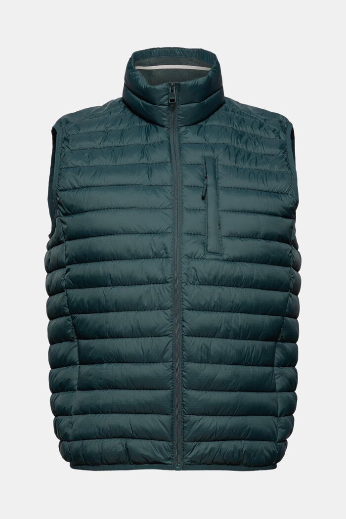 Recycled: Quilted body warmer with 3M™ Thinsulate™, TEAL BLUE, detail image number 7