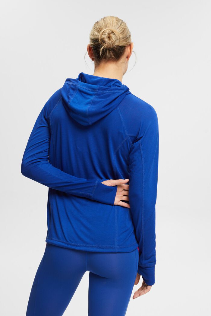 ESPRIT - Hooded long-sleeved top, LENZING™ ECOVERO™ at our online shop