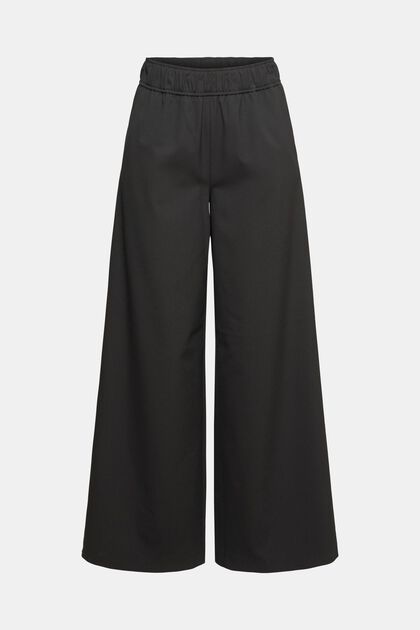 Wide leg trousers, BLACK, overview