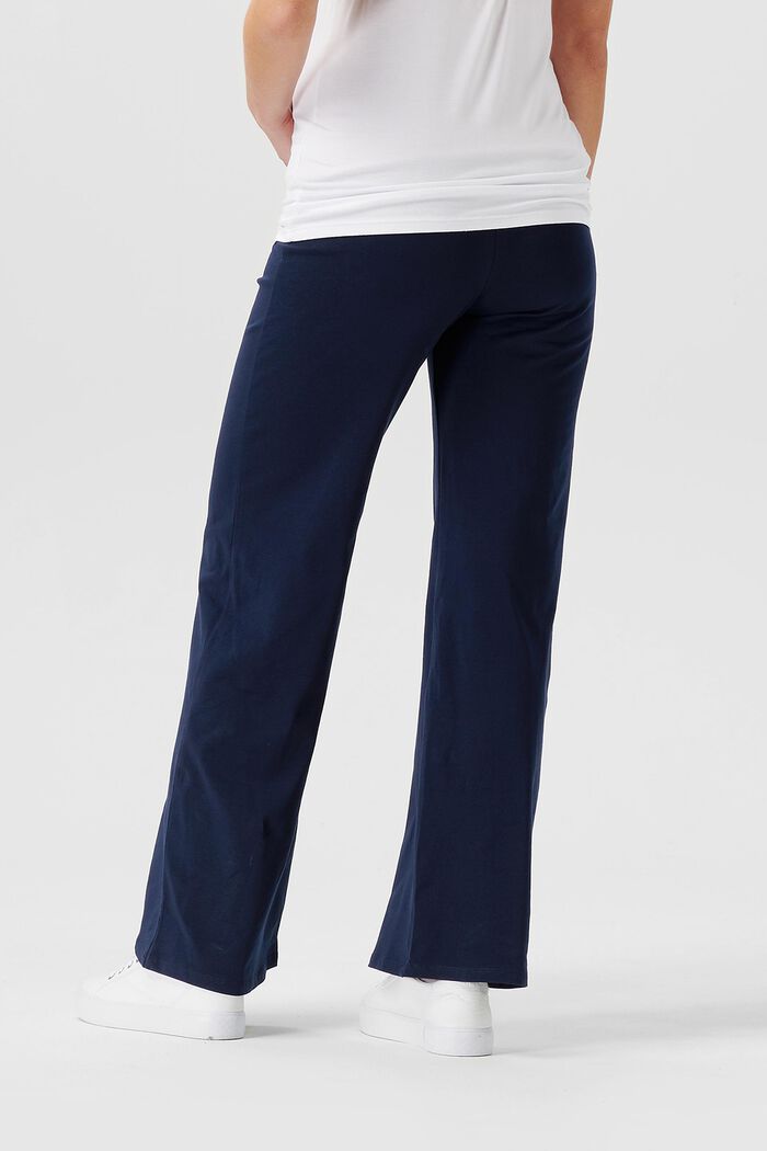 Over-the-bump jersey trousers, organic cotton, NIGHT BLUE, detail image number 1