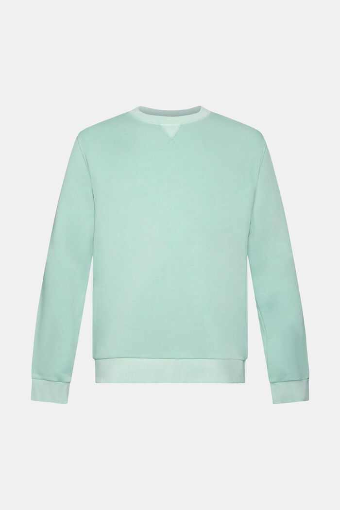 Plain regular fit sweatshirt, LIGHT AQUA GREEN, detail image number 5