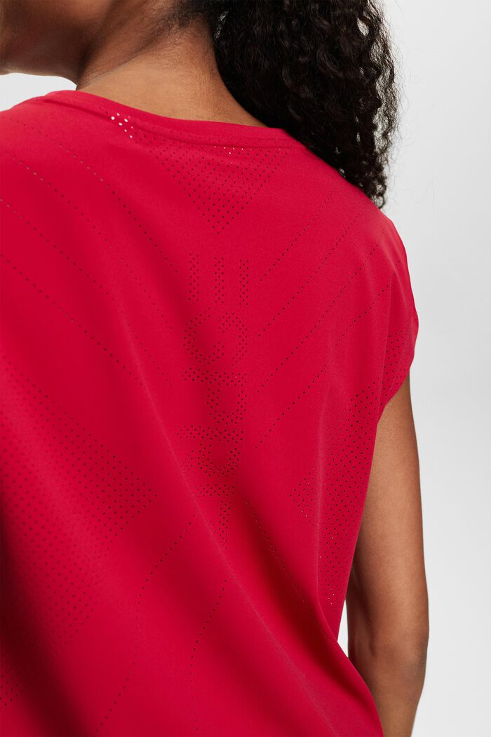 Active Short-Sleeve T-Shirt, DARK RED, detail image number 3