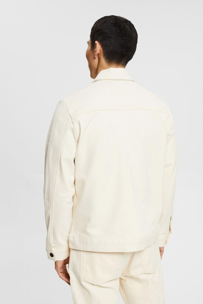 Denim jacket in organic cotton, OFF WHITE, detail image number 3