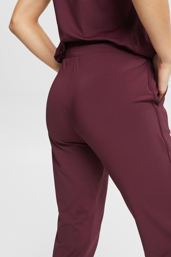 Cropped jersey joggers with E-DRY, BORDEAUX RED, detail image number 4