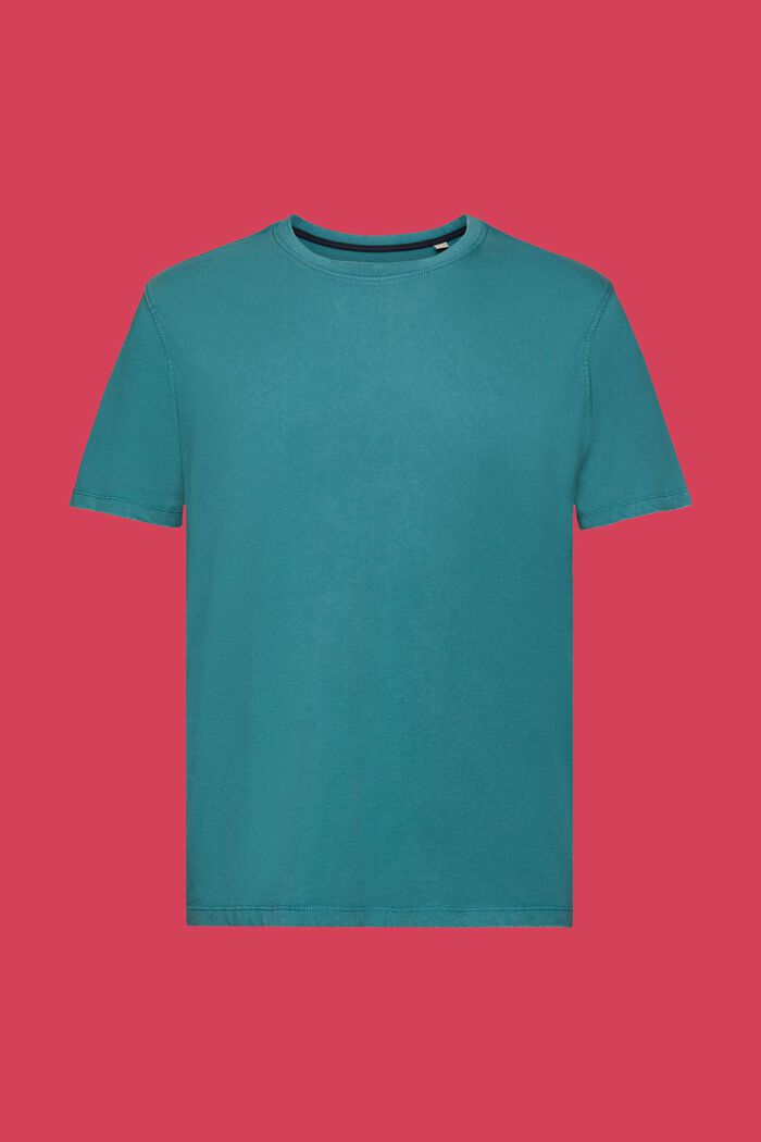 Garment-dyed jersey t-shirt, 100% cotton, TEAL BLUE, detail image number 5