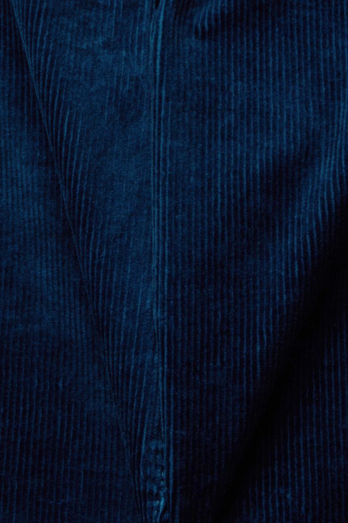Mid-rise corduroy trousers, PETROL BLUE, detail image number 1