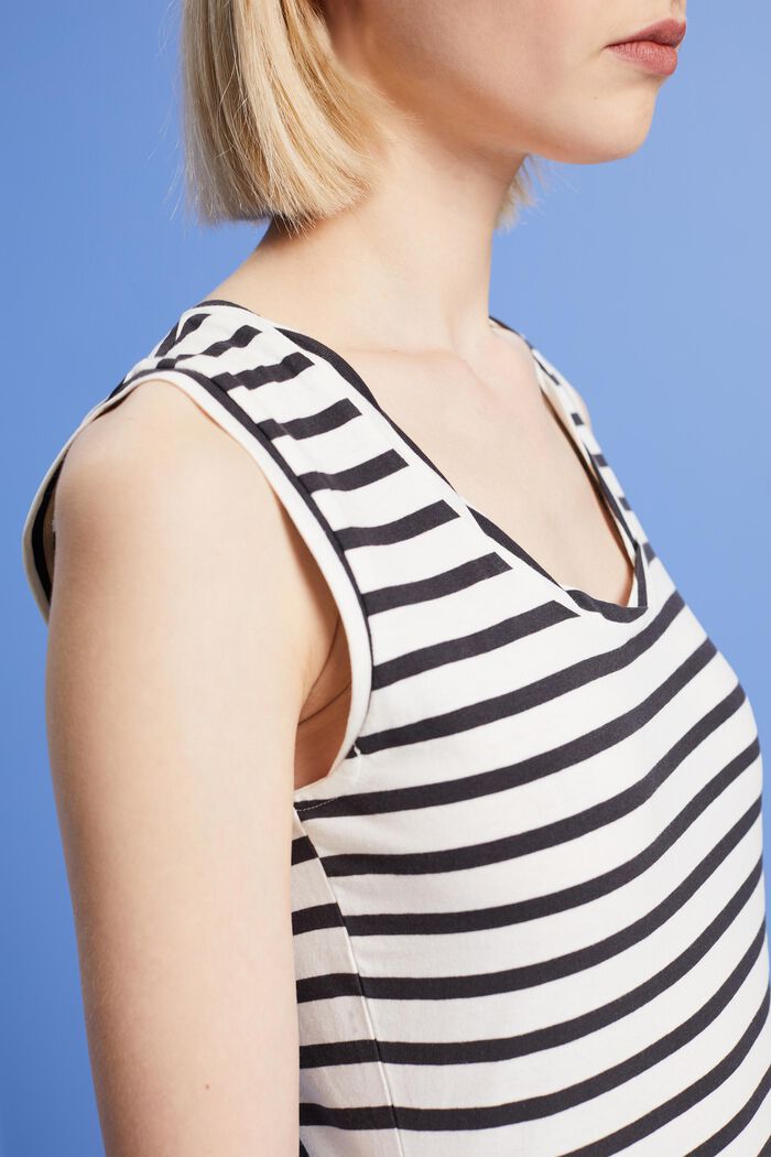 Striped tank top, ANTHRACITE, detail image number 2