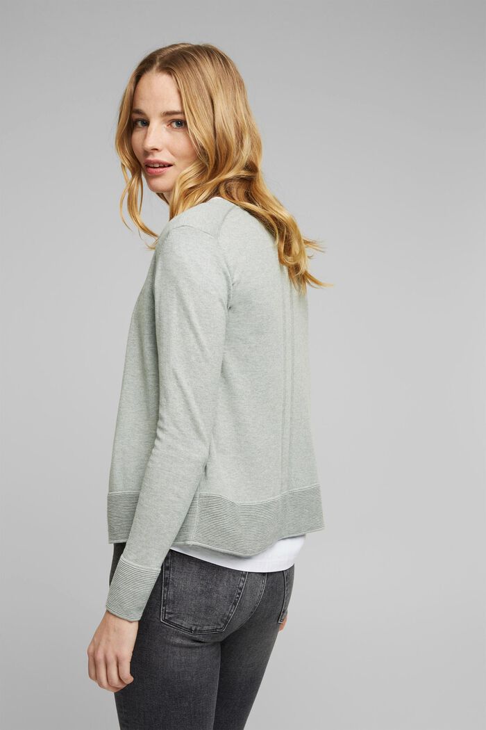 Cardigan made of blended organic cotton