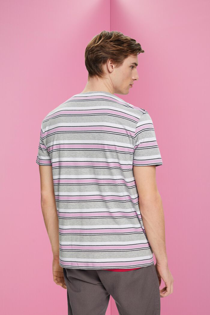 Sustainable cotton striped T-shirt, LILAC, detail image number 3