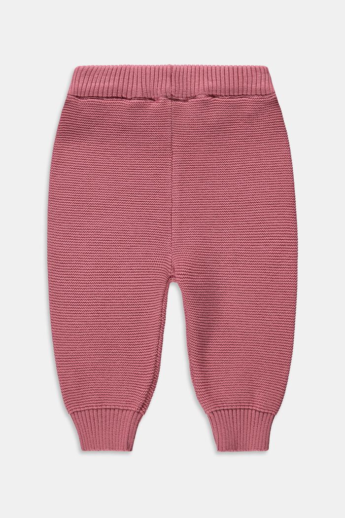 Knitted joggers, organic cotton, CORAL, detail image number 1