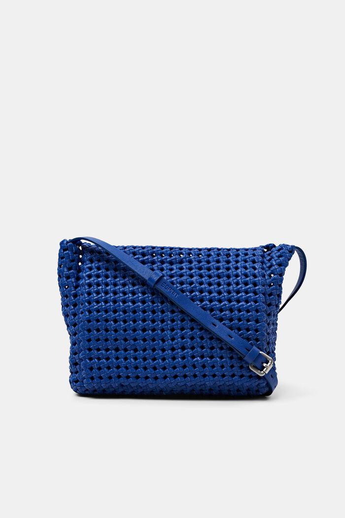 Flap Leather Shoulder Bag, BRIGHT BLUE, detail image number 0