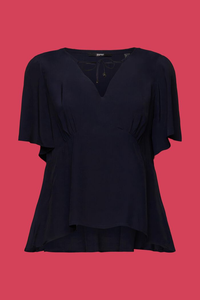 Blouse top, LENZING™ ECOVERO™, NAVY, detail image number 6