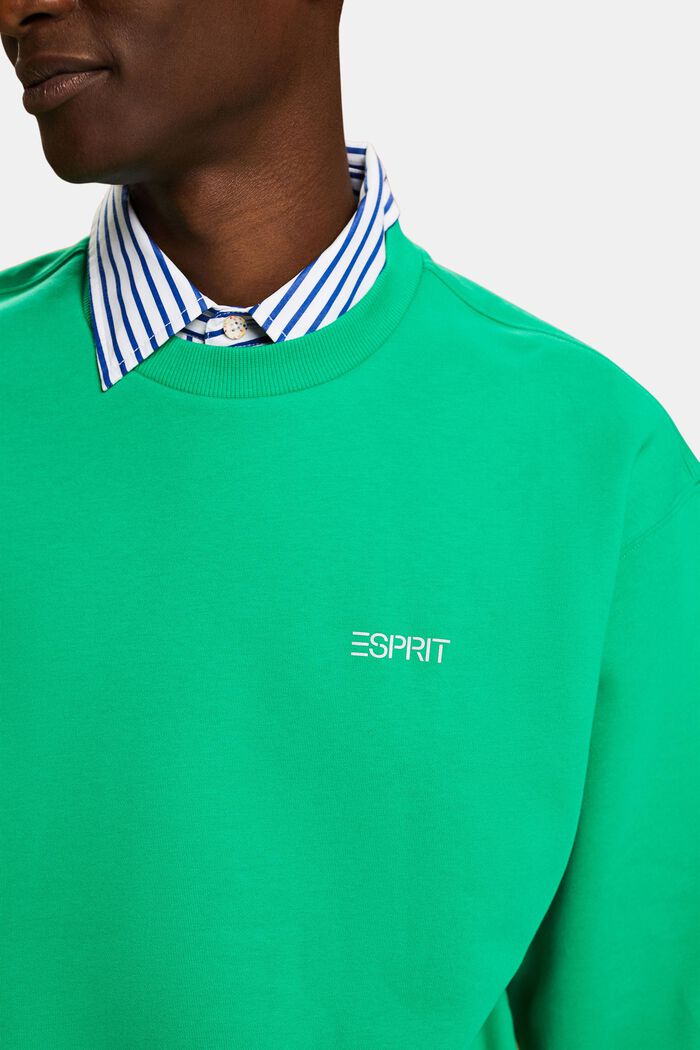 Unisex Logo Fleece Sweatshirt, GREEN, detail image number 3
